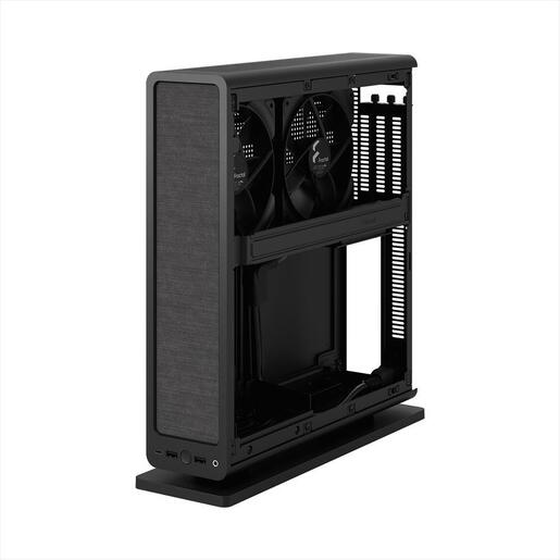 CASE FRACTAL DESIGN mini ITX RIDGE, 2x140mm Aspect 4-pin PWM fans, Black, FD-C-RID1N-11