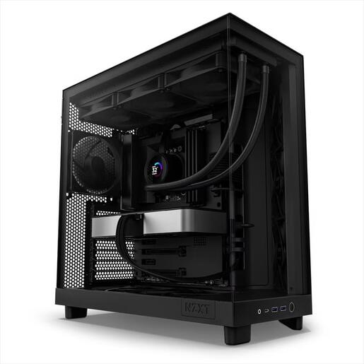 CASE NZXT ATX Mid-Tower H6 FLOW w/WINDOW + side & top MESH 3xF120Q Airflow 120mm fans,1xUSB 3.2 typeC,2x USB 3.2 typeA, Matte Black CC-H61FB-01