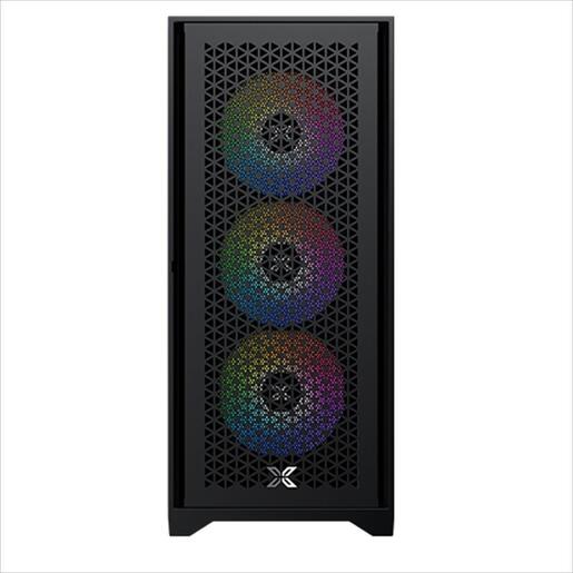 CASE XIGMATEK ATX mid-Tower LUX S black w/650W X-Power PSU 80+, w/TG Magnet flip, metal vents FP, 4x120mm X24A, ARGB Galaxy II Fan Control Kit