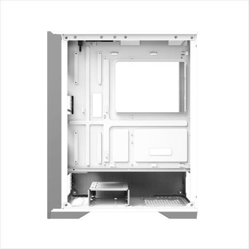 CASE XIGMATEK ATX mid-Tower LUX S Arctic  w/TG Magnet flip, metal vents FP, 4x120mm X24A, ARGB Galaxy II Fan Control Kit, EN48298