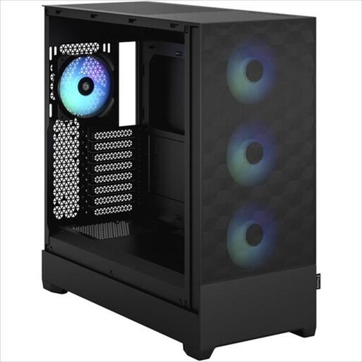 CASE FRACTAL DESIGN E-ATX Mid-Tower Pop XL Air RGB Black, 4x120mm Aspect 12 RGB, w/WINDOW, Front Mesh, FD-C-POR1X-06