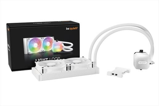 COOLERS CPU AIO BE QUIET! LIGHT LOOP 240 White, 2x120mm Light Wings LX 120mm ARGB PWM, w/REFFIL OPTION, ARGB LED on pump, w/ARGB HUB, BW021