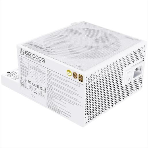 PSU 1000W LIAN LI EDGE EG1000G 80+ GOLD PCIe 5.1 (L-Shape, w/x4 USB 2.0 headers), FULL MODULAR White