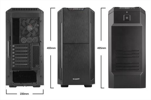 CASE BE QUIET! ATX Mid-Tower Silent Base 600, 1x120mm & 1x140mm Pure WIngs 2, Fan controller, w/WINDOW and OD DVD slot, Black, BGW06
