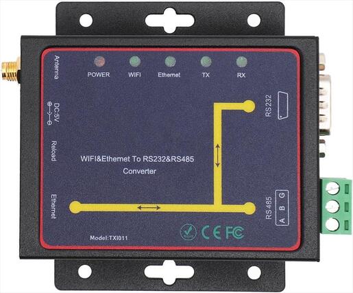 CONVERTOR WiFi TO RS232/RS485, DIEWU TXI011, Bi Directional, Chipset: TXIC/TX011