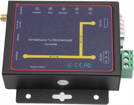 CONVERTOR WiFi TO RS232/RS485, DIEWU TXI011, Bi Directional, Chipset: TXIC/TX011