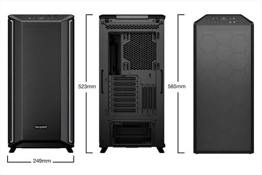 CASE BE QUIET! ATX Mid-Tower Dark Base 701, 3x140mm Silent Wings 4 PWM,Fan controller, w/WINDOW, АRGB LED illumination, Black BGW58