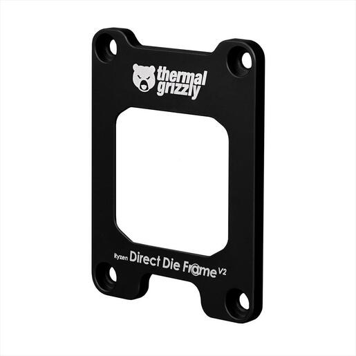 DIRECT DIE CPU FRAME Thermal Grizzly Anodized aluminum  Ryzen 7000 Black TG-DDF-R7000-V2