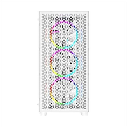 CASE XIGMATEK ATX mid-Tower GAMING G PRO ARCTIC WHITE w/Tempered glass and front Mesh, 4x120mm R20A  Arctic ARGB Galaxy II Box & Remote, EN42539