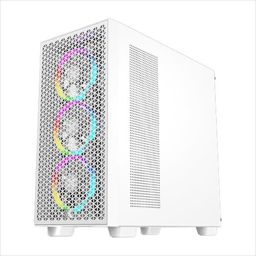 CASE XIGMATEK ATX mid-Tower GAMING G PRO ARCTIC WHITE w/Tempered glass and front Mesh, 4x120mm R20A  Arctic ARGB Galaxy II Box & Remote, EN42539
