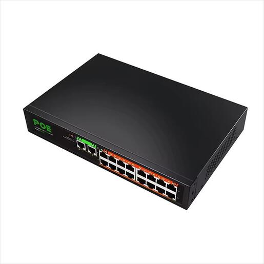 NET Switch POE DIEWU 18-port 10/100  (16 POE / 200W) TXE191