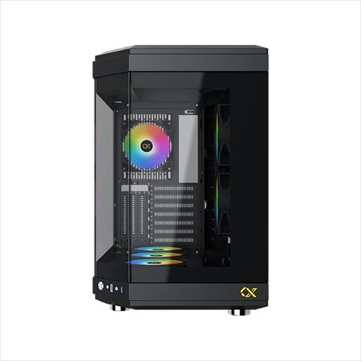 CASE XIGMATEK ATX mid-Tower CUBI BLACK w/3xTG, 6x120mm Z20A ARGB Galaxy II Fan Control Kit,USB type C, EN41938