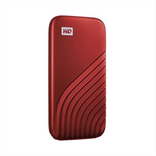 EXTERNAL SSD WD MY PASSPORT 500GB USB 3.2 Gen2 Type-C, 1050MB/s WDBAGF5000ARD-WESN Red