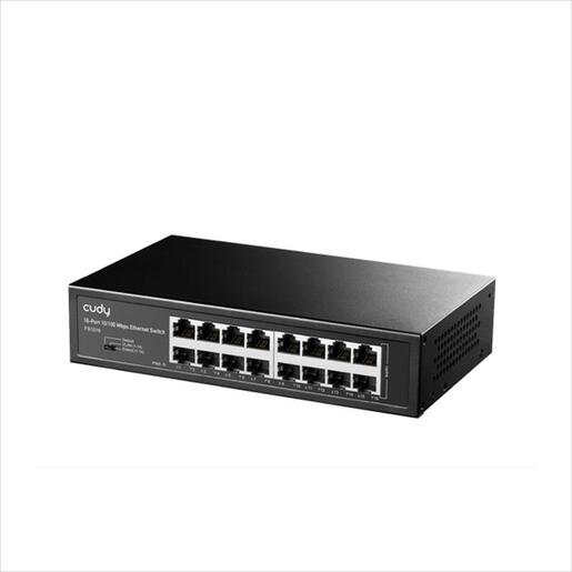 NET Switch CUDY 16-port 10/100 FS1016, metal case