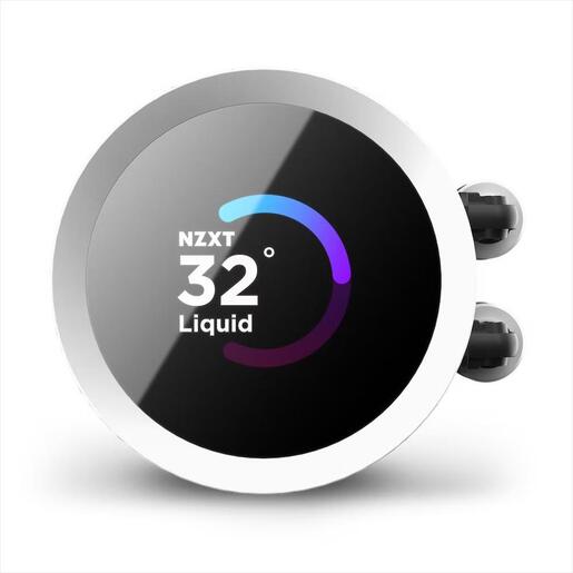 COOLERS CPU AIO NZXT Kraken 240 RGB, 2x120mm F120 RGB Core fans, RGB Controller, w/1.54" LCD display, RL-KR240-W1, MATTE WHITE