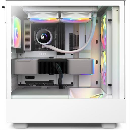 COOLERS CPU AIO NZXT Kraken 240 RGB, 2x120mm F120 RGB Core fans, RGB Controller, w/1.54" LCD display, RL-KR240-W1, MATTE WHITE