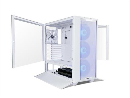 CASE LIAN LI E-ATX LANCOOL III Mid-Tower w/2x Tempered glass, 4x140mm PWM fans, Reversible Front I/O, White, LANCOOL 3-W