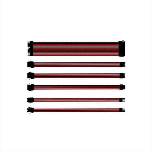 EXTENSION PSU KIT COOLERMASTER ATX 24-pin, CPU 4+4-pin, PCI-E 8-pin x2, PCI-E 6+2-pin x2, 30cm w/cable clips RED/BLACK, CMA-SEST16RDBK1-GL