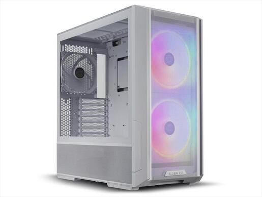 CASE LIAN LI E-ATX LANCOOL 216 RGB Mid-Tower w/ Tempered glass, Front 2x 160mm ARGB fans, Rear 1x 140mm PWM, White, LANCOOL 216RW