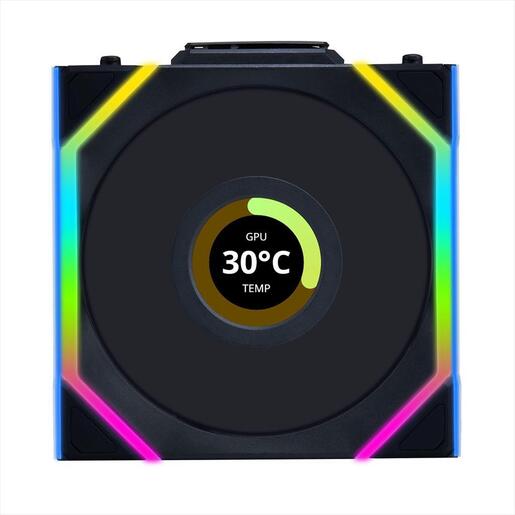 COOLERS CASE FAN 3x120mm LIAN LI UNI FAN SL w/ L-Wireless controller, LCD 120 A-RGB PWM, Black, 12SLLCD1W3B