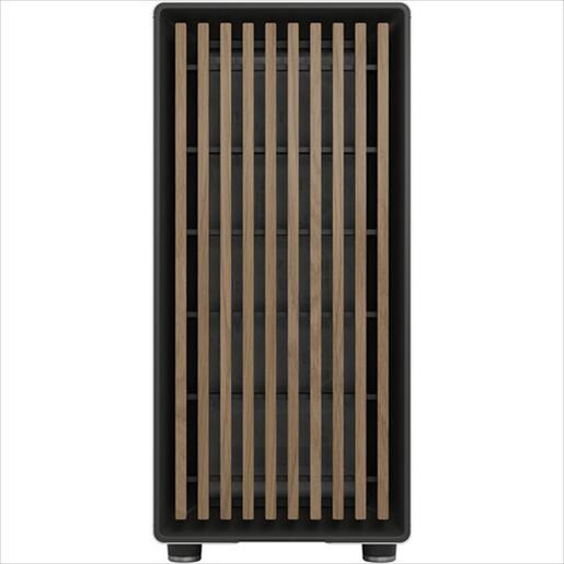 CASE FRACTAL DESIGN ATX Mid-Tower NORTH, 2x140mm Aspect 4-pin PWM fans, w/WINDOW Clear, Front wood panel, Chalk White, FD-C-NOR1C-04