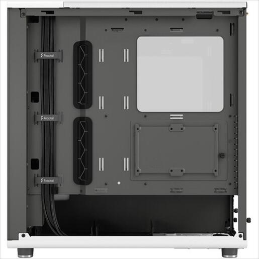 CASE FRACTAL DESIGN ATX Mid-Tower NORTH, 2x140mm Aspect 4-pin PWM fans, w/WINDOW Clear, Front wood panel, Chalk White, FD-C-NOR1C-04