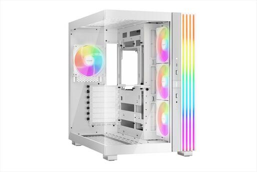 CASE BE QUIET! ATX Mid-Tower Light Base 600 LX, w/2x Tempered glass, 4x Light Wings LX 120mm PWM, ARGB LED strips and 2 hubs, inverted layout, White BGW68