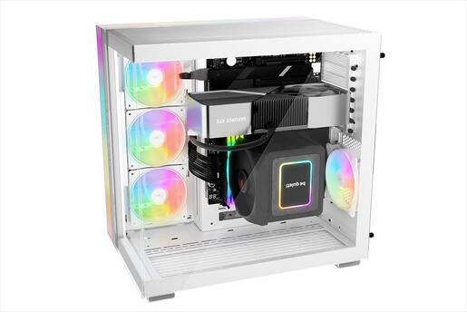 CASE BE QUIET! ATX Mid-Tower Light Base 600 LX, w/2x Tempered glass, 4x Light Wings LX 120mm PWM, ARGB LED strips and 2 hubs, inverted layout, White BGW68