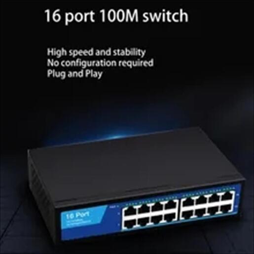 NET Switch DIEWU 16-port 10/100 TXE187, METAL