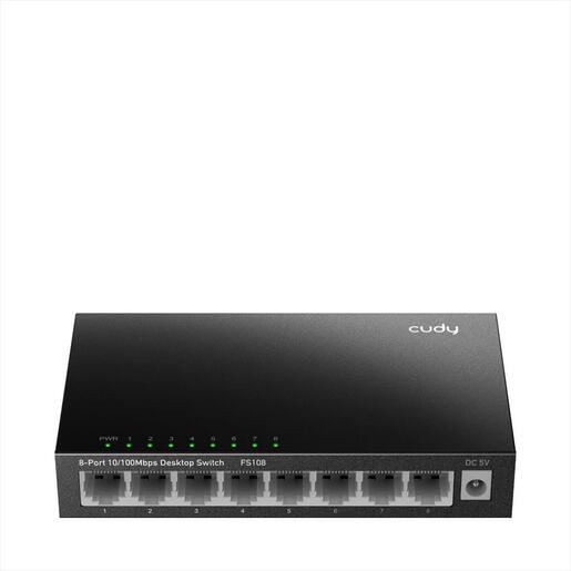 NET Switch CUDY 8-port 10/100 FS108, metal case