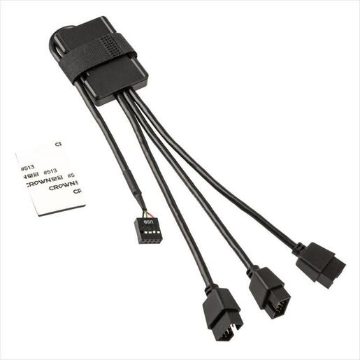 USB HUB 2.0, INTERNAL, 9-pin 1M-to-3F Hub LIAN LI  Black, PW-U2HB