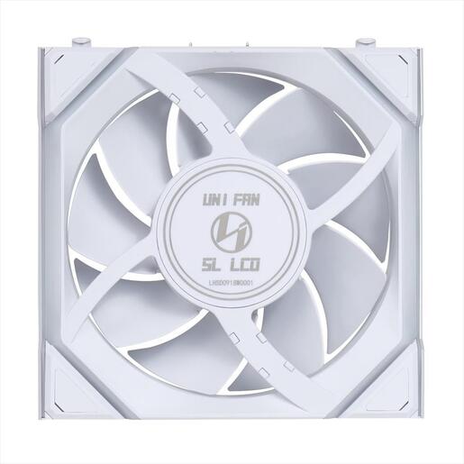 COOLERS CASE FAN 3x120mm LIAN LI UNI FAN SL w/ L-Wireless controller, LCD 120 A-RGB PWM, White, 12SLLCD1W3W