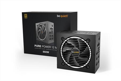 PSU 850W BE QUIET! PURE POWER 12 M w/PCIe 5.0, 80 Plus GOLD FULL MODULAR, BN344