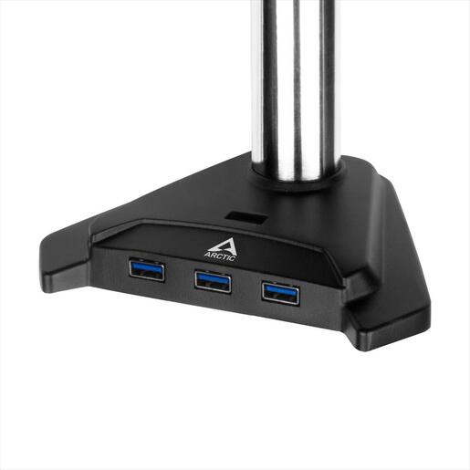 MONITOR STAND ARCTIC Z3 PRO (Gen 3),3 MONITORS,up to 32",VESA 100/75mm,Tilt,Swivel,Rotation,15kg per arm,w/4xUSB 3.1 Gen1 +MicroUSB Power, AEMNT00051A
