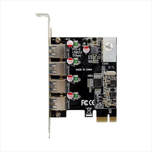 CONVERTOR PCI-E TO 4 X USB 3.0 DIEWU TXB018 Chipset: NEC720201, IDE Powered