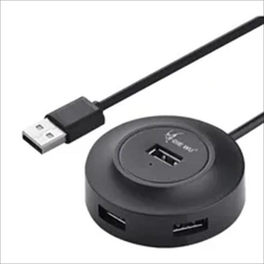 USB HUB 2.0 4PORT, TXD105-1 Black w/1m cable