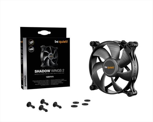 COOLERS CASE FAN 120mm BE QUIET! SHADOW WINGS 2 PWM 1.100rpm, DURABLE RIFLE BEARING, BL085
