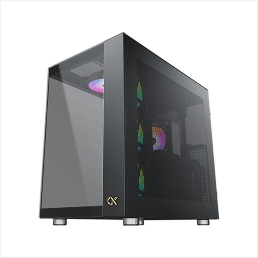 CASE XIGMATEK ATX mid-Tower AQUA ULTRA AIR BLACK w/2xTG, Top Mesh,Front ARGB LED strip,7x120mm Z20A ARGB Galaxy II Fan Control Kit,USB type C, EN41907