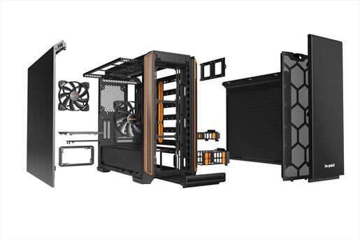 CASE BE QUIET! ATX Mid-Tower Silent Base 601, 2x140mm Pure WIngs 2, Fan controller, Extra thick insulation mats, Orange, BG025