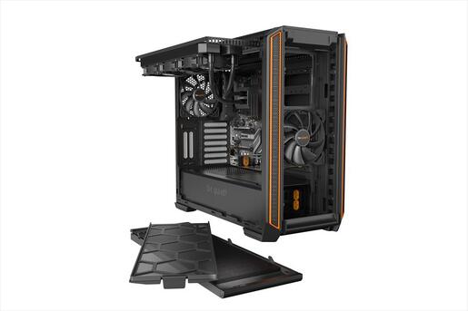 CASE BE QUIET! ATX Mid-Tower Silent Base 601, 2x140mm Pure WIngs 2, Fan controller, Extra thick insulation mats, Orange, BG025