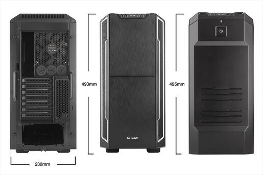 CASE BE QUIET! ATX Mid-Tower Silent Base 600, 1x140mm & 1x120mm Pure Wings 2,Fan controller, Insulation mats w/ x3 OD DVD slots, Silver BG007