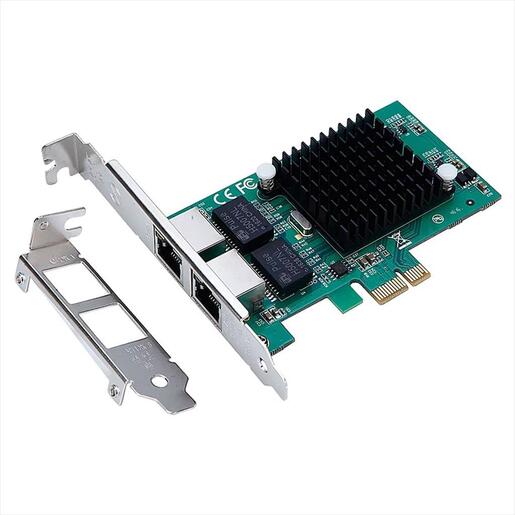 NET LAN PCIe 10/100/1000 2port, TXA205, Chipset: Intel 82576, LP