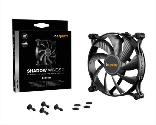 COOLERS CASE FAN 140mm BE QUIET! SHADOW WINGS 2 PWM 900rpm, DURABLE RIFLE BEARING, BL087