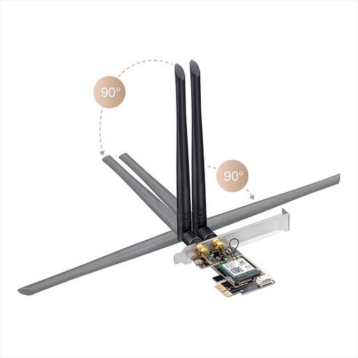 NET LAN WIRELESS PCI-E CUDY AX5400 Dual Band WiFi 6/WiFi6E, BT 5.2, WE3000