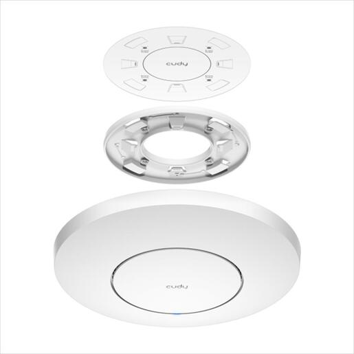 NET ACCESS POINT CUDY AP3000-P, AX3000 2.5GbE PoE, 5-Stream Dual-Band Wi-Fi 6, 130m2, wall/ceiling-mount, (POE Adapter included)