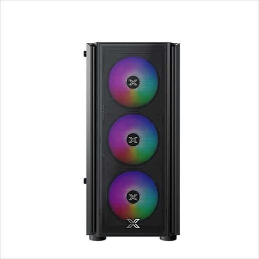 CASE XIGMATEK microATX NYX AIR, Left TG, Meshed Grill Front panel , 4x120mm Z20F LED RGB FIXED fan, EN41211
