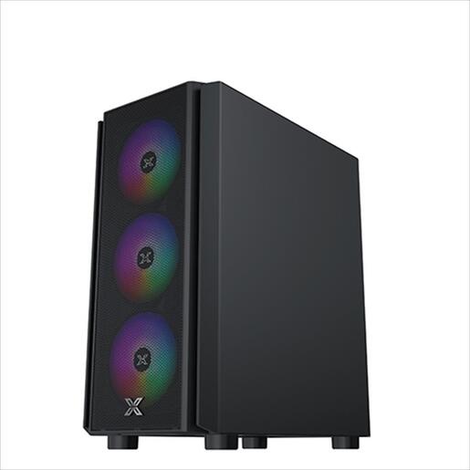 CASE XIGMATEK microATX NYX AIR, Left TG, Meshed Grill Front panel , 4x120mm Z20F LED RGB FIXED fan, EN41211