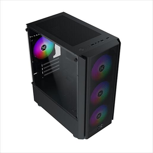 CASE XIGMATEK microATX NYX AIR, Left TG, Meshed Grill Front panel , 4x120mm Z20F LED RGB FIXED fan, EN41211