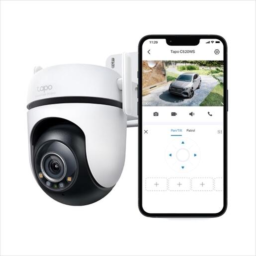 CAMERA TP-LINK TAPO C520WS WIFI HOME OUTDOOR SECURITY 360°, 2K (2560x1440) , IP66, Starlight COLOR NIGHT VISION, Pan/Tilt