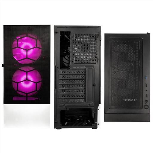 CASE KOLINK ATX OBSERVATORY MX Mesh ARGB w/Tempered glass, 2x140mm, 3x120mm UMBRA A-RGB fan, black/white